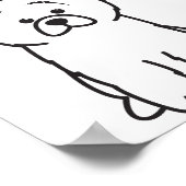 チョウの犬の漫画 ポスター (角)