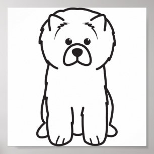 チョウの犬の漫画 ポスター