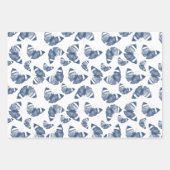 チョウの青い姿 ラッピングペーパーシート (正面)