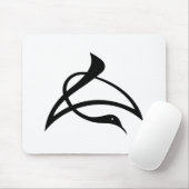 チョウの鶴の形のキャラクター マウスパッド (マウス)