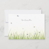 チョウはサニー·デイ·かわいらしタパーソナライズされたに サンキューカード (正面)