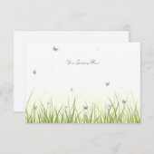 チョウはサニー·デイ·かわいらしタパーソナライズされたに サンキューカード (正面/裏面)