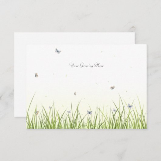 チョウはサニー·デイ·かわいらしタパーソナライズされたに サンキューカード (正面/裏面)