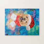 チョウは犬のクリスマスを育てる ジグソーパズル (横)