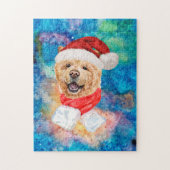 チョウは犬のクリスマスを育てる ジグソーパズル (縦)