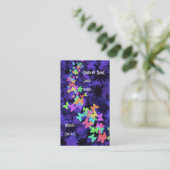 チョウオンブルーカラフル 名刺 (スタンド正面)