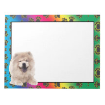 チョウカラフル犬の足のパターンメモ帳