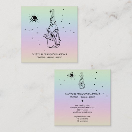 *~*チョウガ魔法ボホーポーションレインボー スクエア名刺 (正面/裏面)