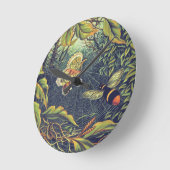 チョウクモミヴィンテージ園 ラウンド壁時計 (傾斜)