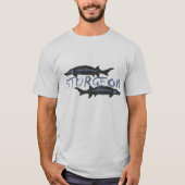 チョウザメが魚を見つけるIII Tシャツ (正面)
