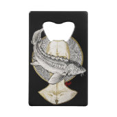 チョウザメの神 クレジットカード栓抜き (正面)