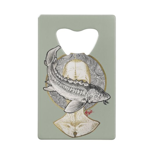 チョウザメの神 クレジットカード栓抜き (裏面)