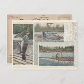 チョウザメの輪はがき ポストカード (正面/裏面)