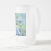 チョウザメの魚 フロストグラスビールジョッキ (正面右)