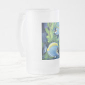 チョウザメの魚 フロストグラスビールジョッキ (正面左)