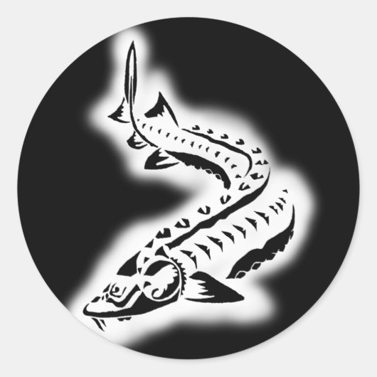 チョウザメ族の輝き ラウンドシール (正面)