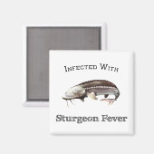 チョウザメ熱に感染する マグネット (正面/裏面)