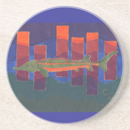 チョウザメ コースター (正面)