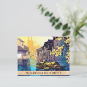 チョウシンフアスヂョウシーナリーリバーサンセット絵画ズ ポストカード (スタンド正面)