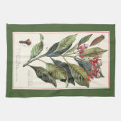 チョウジ - 古典的な植物画 キッチンタオル (横)