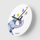 チョウゾウと鳥 ラウンド壁時計 (傾斜)