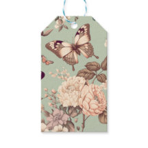 チョウチョと花のωερυライトグリーンの装飾