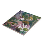 チョウチョウの女性が水彩美術を披露 タイル (側面)