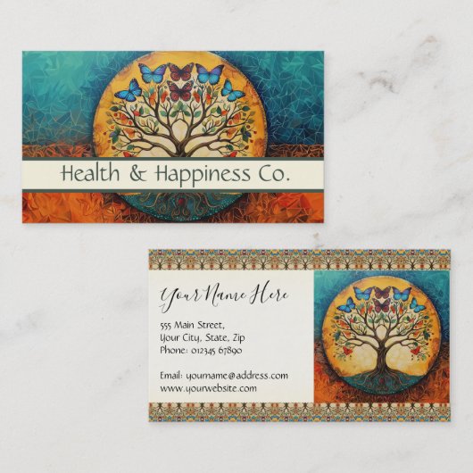 チョウチョウの木 名刺 (正面/裏面)