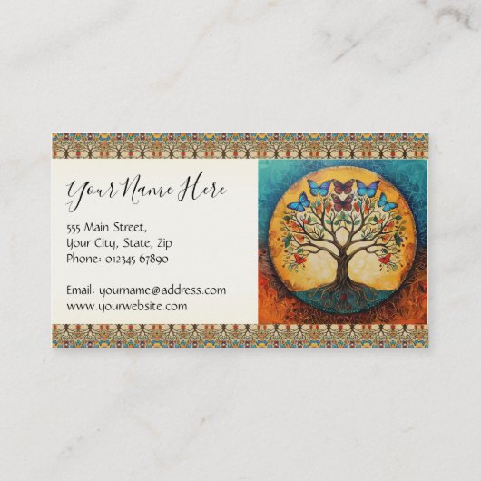 チョウチョウの木 名刺 (裏面)