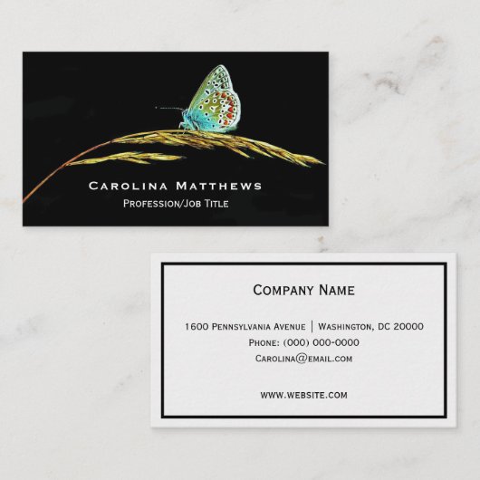 チョウチョウ 名刺 (正面/裏面)