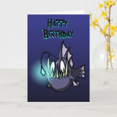 チョウチンアンコウのバースデー・カード カード (黄色い花)