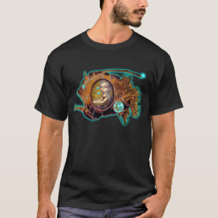 チョウチンアンコウの海底steampunkのワイシャツ tシャツ