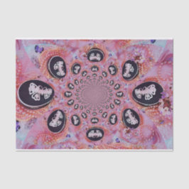 チョウピンクのシックエレガント抽象芸術真珠 薄葉紙