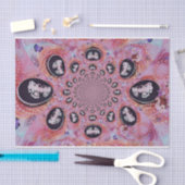 チョウピンクのシックエレガント抽象芸術真珠 薄葉紙 (クラフト)