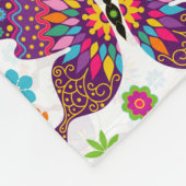 チョウモノグラムのフローラ フリースブランケット (角)