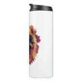 チョウ中国の犬がチョウを飼う タンブラー (回転右)