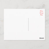 チョウ子犬あいさつ空白の文カード ポストカード (裏面)