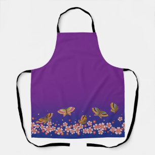 チョウ日本のアミド桜 エプロン