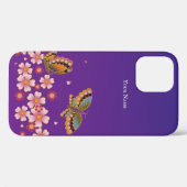 チョウ日本の桜の花パーソナライズされた々 Case-Mate iPhoneケース (裏面 (横))