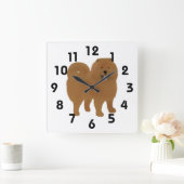 チョウ時計 スクエア壁時計 (ホーム)