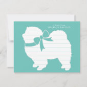 チョウ犬の子犬 サンキューカード (正面)