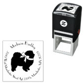 チョウ犬の子犬 セルフインキングスタンプ (インサイチュ)