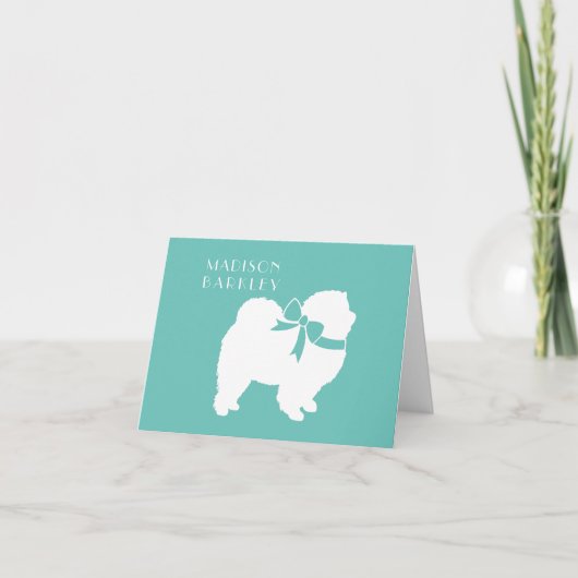 チョウ犬の子犬 ノートカード (正面)