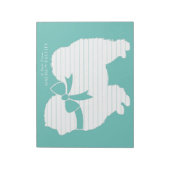 チョウ犬の子犬 ノートパッド (回転)