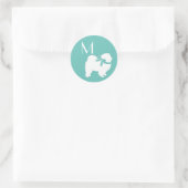 チョウ犬の子犬 ラウンドシール (バッグ)