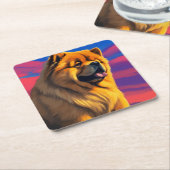 チョウ絵画ズ スクエアペーパーコースター (アングル)