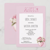 チョウ コガネムシ しま模様 ブライズシャワー 招待状 (正面/裏面)