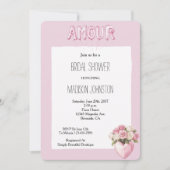 チョウ コガネムシ しま模様 ブライズシャワー 招待状 (正面)