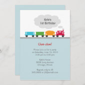 チョウ·チョウ·トレーン誕生日パーティーの招待 招待状 (正面/裏面)