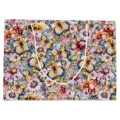 チョウ、トンボ、テンサイ、ミツバチ ラージペーパーバッグ (裏面)